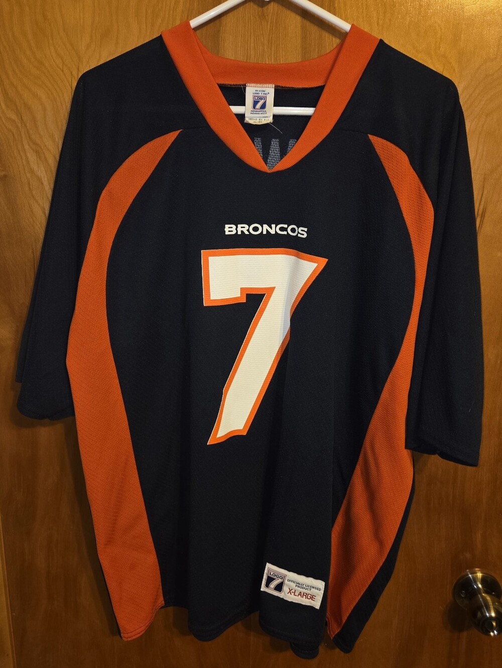 VINTAGE 90s MEN’S LOGO 7 NFL DENVER BRONCOS JOHN ELWAY FOOTBALL JERSEY SIZE XL